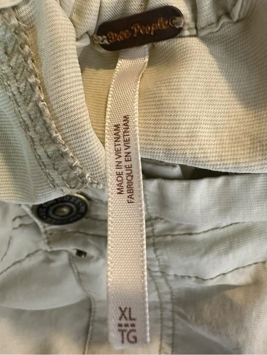 Free People Grunge 90s Cargo Rough Riding Maxi Skirt Birch Neutral XL Bella Swan - Picture 11 of 13